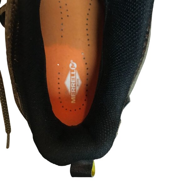 Merrell Dry Work Mid Boots ASTM Steel Toe Tan Leather & Mesh Men's 8.5/42 - Picture 6 of 10